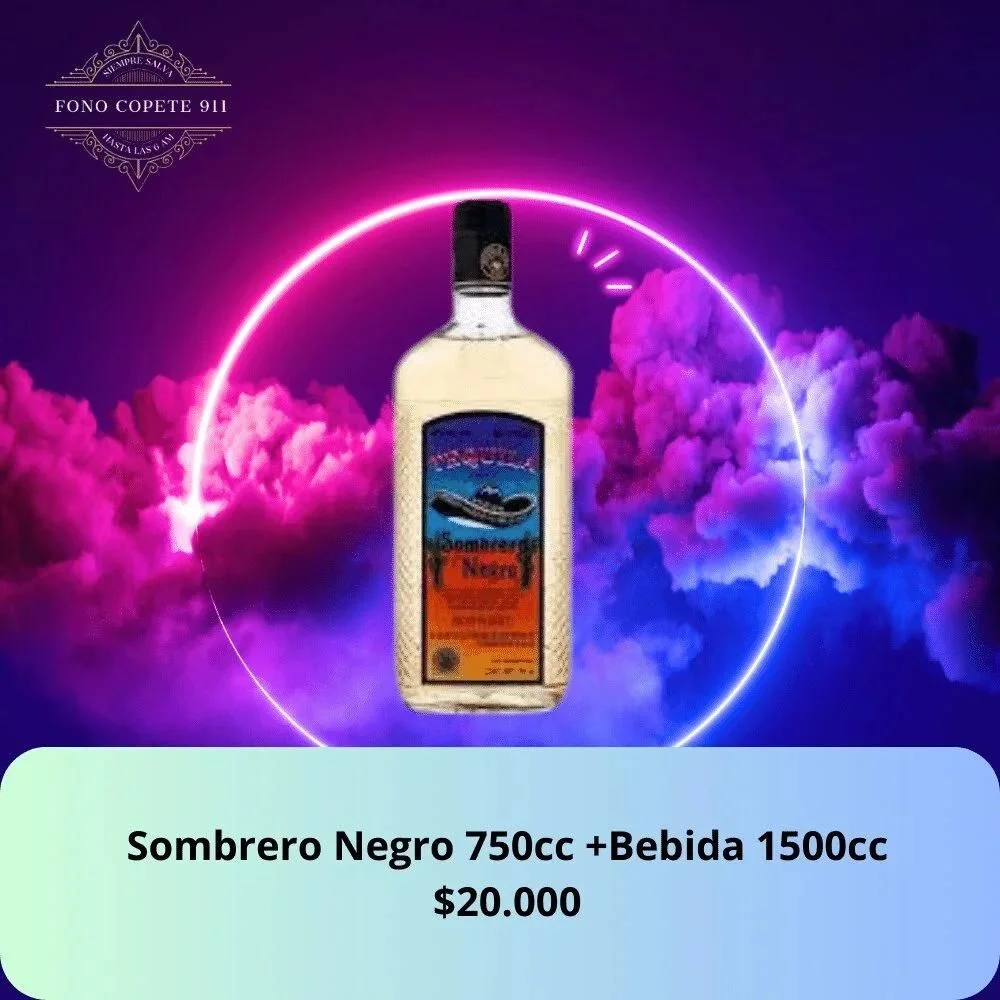 Tequila Sombrero Negro 750cc