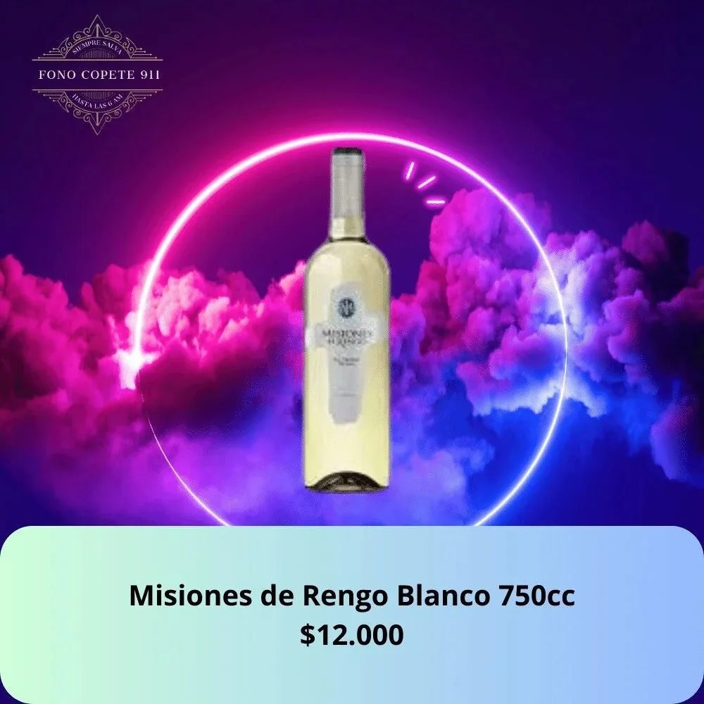 Vino Misones De Rengo Blanco 750cc